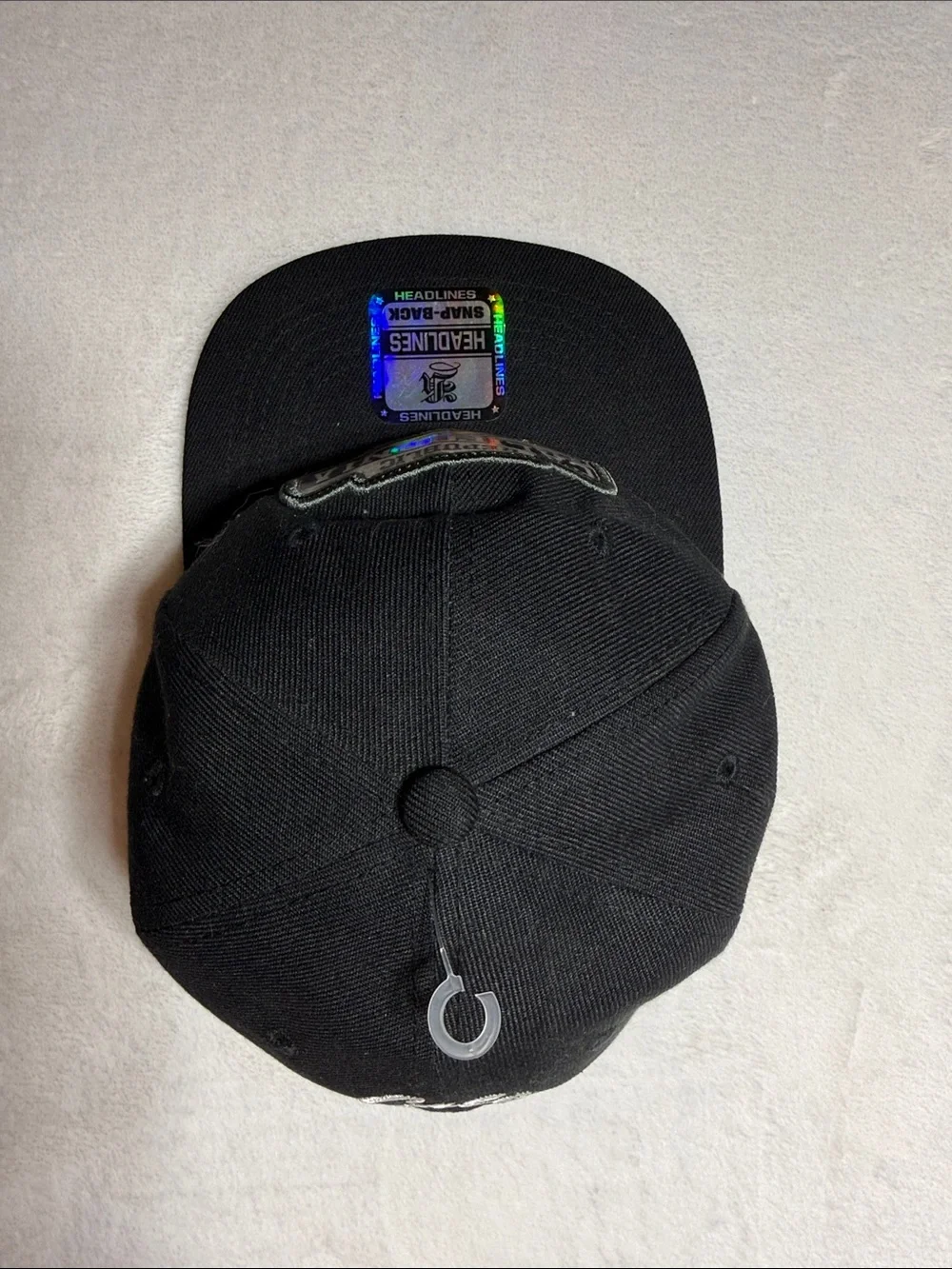 California Republic Black Snapback Hat with Embroidered Patch